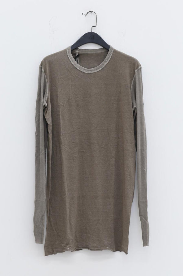 BORIS BIDJAN SABERI Stitching T-shirt LS1.2 RF F035+FTJ 00001 Marl 2